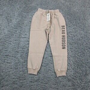 Beau Hudson Pants Youth 10 Beige Stone Kids Signature Track Sweatpants 21x22 NWT